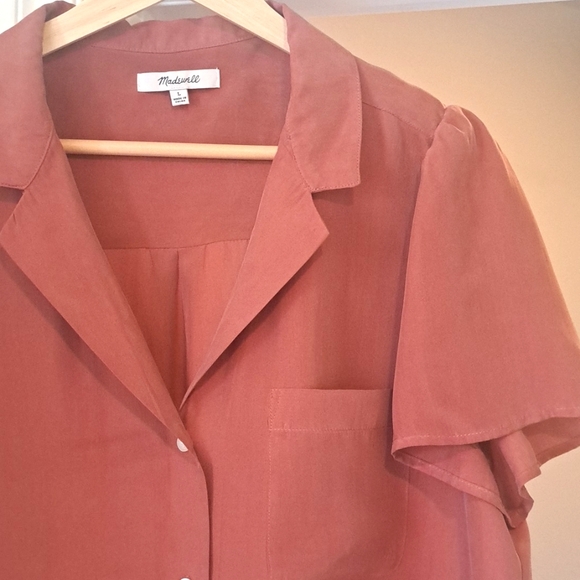 Madewell Tops - 🌿Madewell Silk Camp Shirt NWOT Large